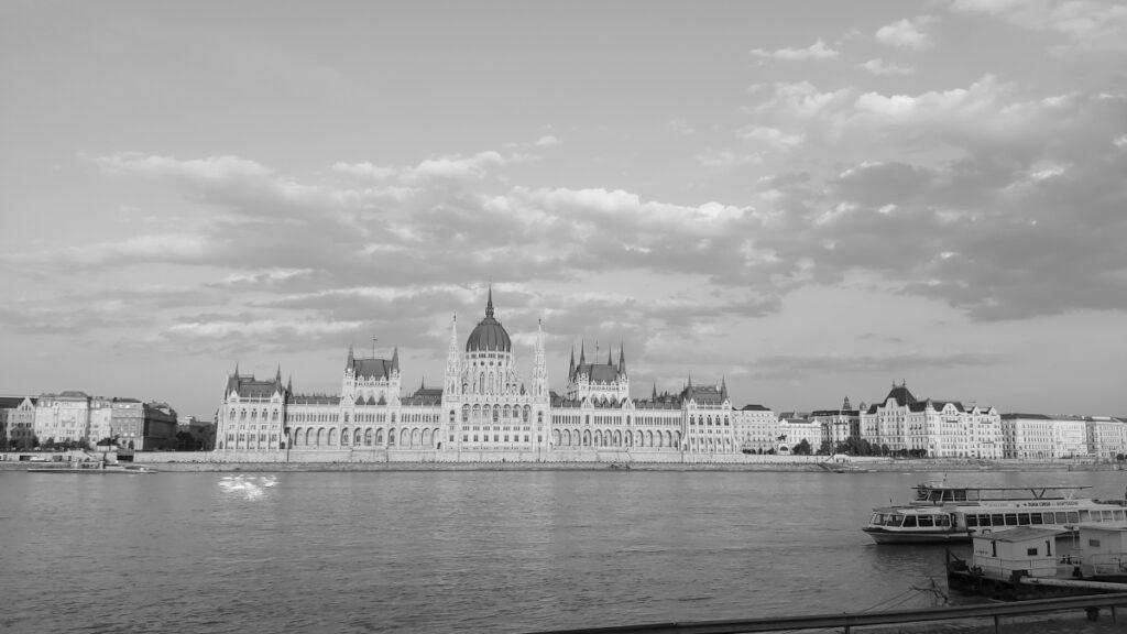 The Parliament building on the bank of the Danube
